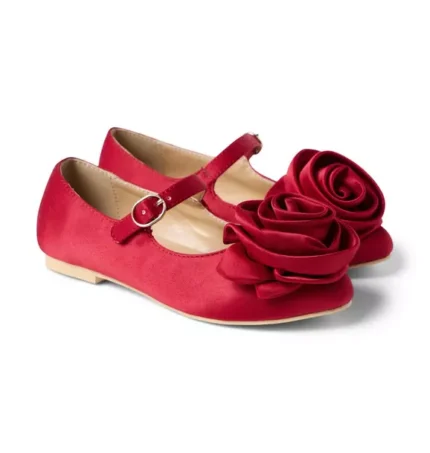 Satin Rosette Ballet Flat